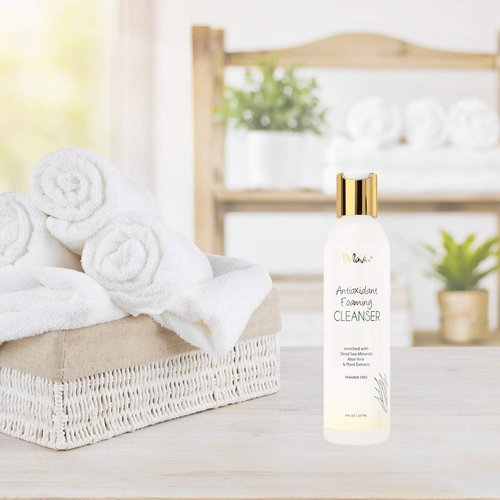 Deluvia Antioxidant Foaming Daily Facial Cleanser & Face Wash, Hydrating Gentle Face Cleanser for Sensitive & Dry Skin, Moisturizing Face Wash for Women & Men, Face Wash for Teens & Kids. (8 fl oz)