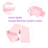 Aysekone 600 Pieces Pink Disposable Nail Art Gel Polish Remover Pads Bath Manicure Nail Wipes Cotton Napkins for Nail Art