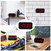 Alarm Clock, LED Digital Clock, Small Wall Clock, Battery Operated, Adjustable 3-Level Led Brightness, Dim Night Mode, 12/24Hr, Cordless, Constantly 1.2'' Digits Display for Bedroom/Travel,Easy to Set