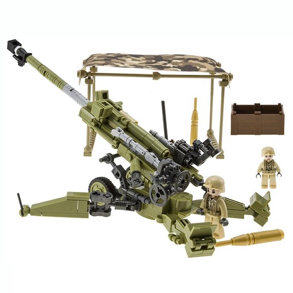 2022 New Anti-Tank Gun, Military Brick Sets, Army Series Building Block with 2 Soldiers Figures (258 Pieces)