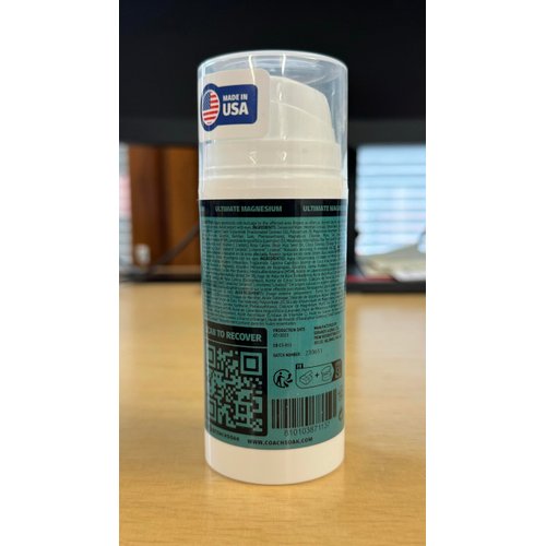 Coach Soak Magnesium Lotion with MSM - Natural Recovery Cream with Magnesium Chloride & Vitamin C - Topical Magnesium - Rapid Absorption & Relaxation for Sore Muscles & Joints (Cooling Menthol, 3.4oz)