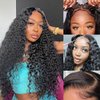 Binrris Wear and Go Glueless Wigs Human Hair Water Wave Transparent Lace Front Wigs 13x4 Lace Frontal Wigs With Elastic Band For Black Women 180% Density Water Wave Wigs Human Hair (24)
