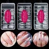 500PCS Half Cover Coffin Nail Tips - Acrylic Nail Tips, krofaue 10 Size Clear Ballerina Nail Tips, Half Cover Acrylic False Nail Tips With Box for Nail Tips Art Salons and Home DIY (Clear)