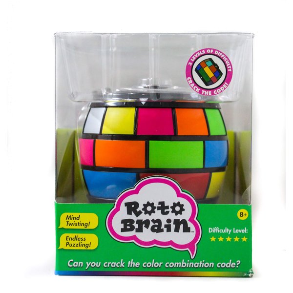 Creative Brainworks Roto Brain 3D Puzzle Sphere - Brain Teaser Puzzle Game to Fidget, Twist, Turn - 3 Levels of Difficulty, Crack The Code for This IQ | Memory Booster! for Kids and Adults, Age 8+