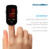 ChoiceMMed Black Finger Pulse Oximeter - Blood Oxygen Saturation Monitor Great as SPO2 Pulse Oximeter - Portable Oxygen Sensor with Included Batteries - O2 Saturation Monitor with Carry Pouch