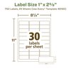 Avery EcoFriendly Recycled Address Labels, 1" x 2-5/8", White, Permanent Label Adhesive, 750 Printable Labels (48160)