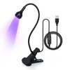 mlogiroa LED Nail Dryer for Gel Nails, 3W, Mini Led Nail Polish Light with Gooseneck, Portable Clamp UV Light with USB Charge Lamp for Nail Salon
