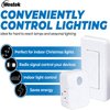 Westek Indoor Wireless Light Switch and Receiver Kit – No Wiring Required, Up To 100ft Distance – The Easy Way to Add a Switched Outlet, Ideal for Lamps, Seasonal Lighting, Small Appliances