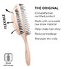 Chiara Ambra Organic Detangling Hair Brush for Women, Men & Children, Unique Spiral Hairbrush, Vented Hair Straightening Brushes for Straight, Curly & Wet Hair - Does not Pull on Hair - Beige