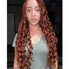 New Faux Locs Crochet Hair With Long Deep Curly Ends 24 Inch 8 Packs Ginger Color Ombre Goddess Soft Locs Synthetic Braids Prelooped Dreadlock Hair Extensions (24inch, 350#)