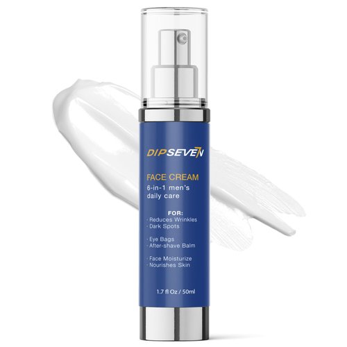 6 in 1 Mens Face Moisturizer: Face Cream for Men - Mens Face Moisturizer-Eye Bags Treatment & Face Lotion for Men, Mens Anti Aging Cream, Wrinkles Cream, After Shave Lotion for Men, 1.7 oz
