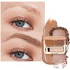 Oulac Waterproof Brown Eyebrow Powder Kit with Brow Brush 2 in1 Long Lasting Instant Eyebrow Pomade & Powder Natural Makeup for Sparse Brows 3.2 g/0.11 oz (Ginger）