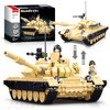 Army Tank, Military Main Battle Tank, 2 in 1 Tank Military Model Toy Kits, Inspired 72B3/72M1 Tank Brick Set, with 2 Soldier Minifigures, Gifts for Aged 6-12 Kids, Compatible with Lego, 770pcs