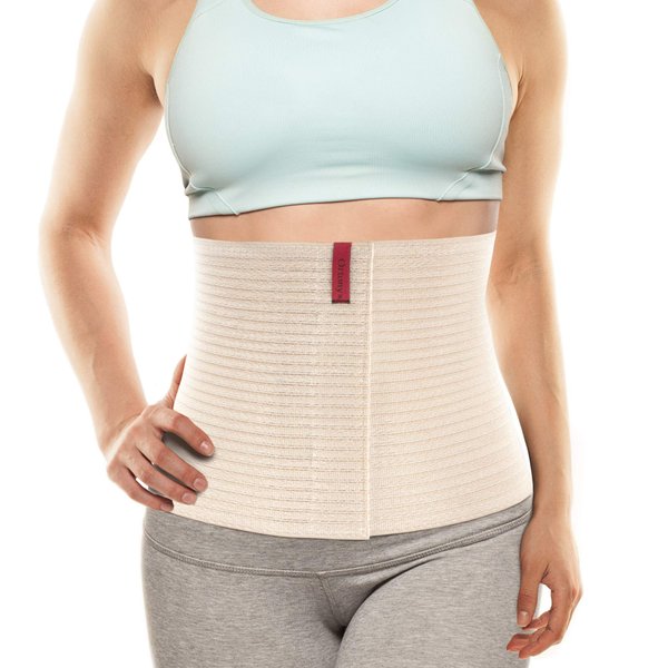 ORTONYX 10.25" Abdominal Binder for Men and Women/Postpartum Post-operative Post-surgery Wrap/Abdomen Navel Umbilical Hernia Support Belt / 524010 Beige 3XL Plus Size