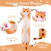 NXNYNZ Long Cat Plush Pillow, 27.6in Cute Cat Plushie Stuffed Animals Body Pillow, Yellow Kawaii Kitten Soft Plushie Doll Toy Birthday Gift for Kids Girlfriend