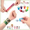 Jenaai 96 Pcs Religious Slap Bracelets with Stampers Bulk Assorted Jesus Love You Wristbands Christian Gifts for Kids Religious Prizes Bible Verse Party Favors for Sunday School Boys Girls