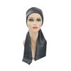 YANTAISIYU 2 Pcs Satin Head Wrap Fashion Headbands Satin Scarf for Wigs Laying Scarf for Lace Frontal Wigs Satin Headband for Yoga, Makeup, Facial, Sport (Black)