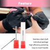 Andibro 4pcs Small Mandrel Bits, Nail Drill bits for Electric Drill File Machine 3.1mm 3/32 Shank Drill bits for Nails for Acrylic Nails Gel Sanding Bands Nail Drill Manicure and Pedicure