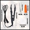 Fusion Hair Extensions Tools Keratin Hair Extension Tools Fusion Heat Iron Hair Extensions Heat Tool with Fusion Glue Protector Templates Hair Clips Finger Protector 2 Bags Keratin Glue Granule