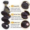 QTHAIR 12A Brazilian Virgin Body Wave Human Hair(20" 18" 16" 14",400g,Natural Black)100% Unprocessed Body Wave Brazilian Virgin Human Hair Extensions Weave Brazilian Body Wave Human Hair