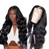 Hoyrhra 13x6 Lace Front Wigs Human Hair Pre Plucked Body Wave 32Inch 180 Density 12A HD Transparent Lace Frontal Wigs Human Hair for Women Glueless Wigs with Baby Hair Natural Hairline