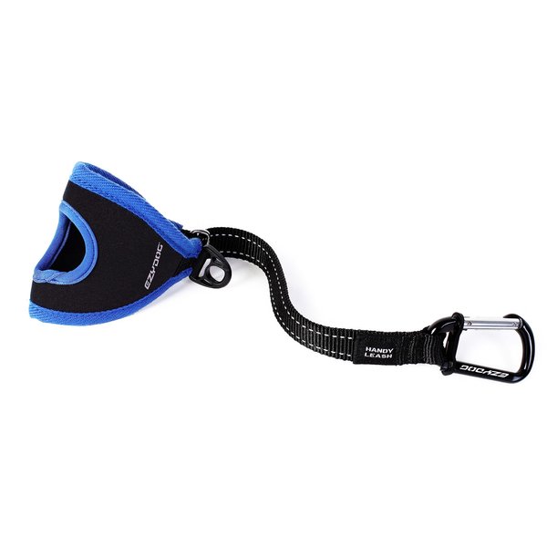 EzyDog Premium Handy Dog Leash - Soft and Secure Neoprene Glove Perfect for Running or Jogging - Add to Any Existing Leash or Combine with an Extension (15”, Black)