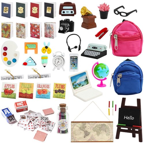 SOTOGO 56 Pieces Doll Accessories for 11.5 Inch Girl Doll Happy Party Playset Include 50 Pieces Handmade Doll Outfits Fashion Doll Dresses Party Doll Doll Accessories