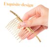 2pcs Straight Hair Comb Side Hair Comb Wedding Hair Accessories for Women Wedding Side Hair Combs Fine Hair Side Hair Clamps Pearl Tiara Girls Hairpins Miss Alloy France Chic