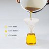 Birllaid Non Woven Filter Cones Filter Cooking Oil Clean Filtering Deep Fryer, Package of 1 Cone Holder and 50 Filter Cones