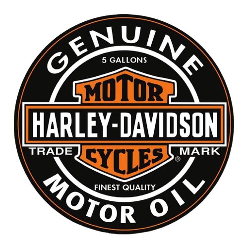 Harley-Davidson® Motor Oil Bar & Shield Logo Round Puzzle - 26.5 inch 6022D