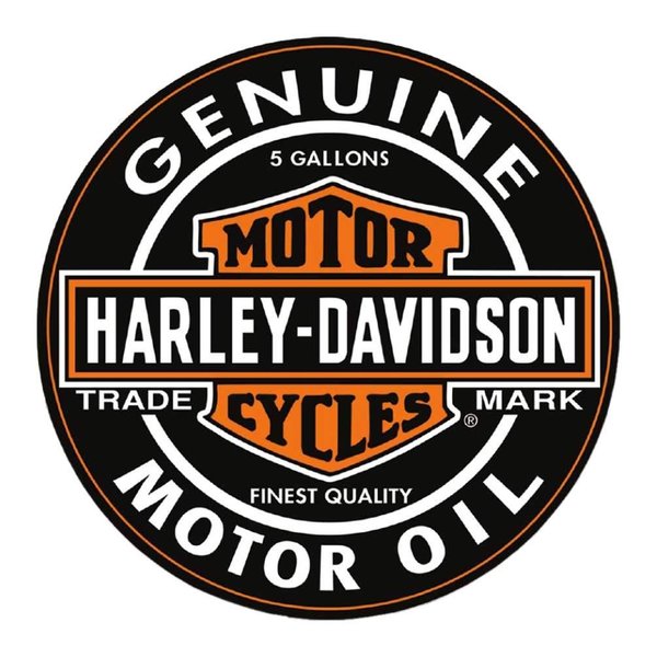 Harley-Davidson® Motor Oil Bar & Shield Logo Round Puzzle - 26.5 inch 6022D