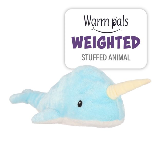 Warm Pals - Nori The Narwhal - 1.5lbs - Cozy Microwavable Lavender Scented Plush Toys - Heated Stuffed Animal - Heatable Coolable Bedtime Comfort Plushie