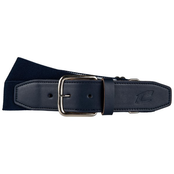CHAMPRO Baseball Belt with Leather Tab, Navy, Adult