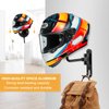 PAHTTO Motorcycle Helmet Holder, Helmet Rack Wall Mount 180 Degree Rotation Helmet Hanger with Double Hook for Coats, Caps, Hats, Motorcycle Accessories