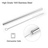 Littlegood Extra Wide Stainless Steel Reusable Straws 1/2" Metal Drinking Straw Fat Boba Tea Thick Smoothie Milkshake Straws for Tapioca Pearl Bubble Tea Jumbo Drink w/ 2 Big Brush &A Bonus Gift Pouch