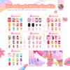 Saviland Press on Nails for Kids 7-day Styling: 168PCS Kids Press on Nails for Girls Colorful Patterns Full Cover Short Square Fake Nails False Nail Art Set Gifts 8-12 Years Easter Child Home DIY