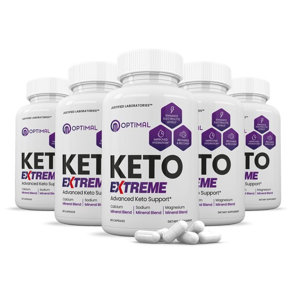 (5 Pack) Optimal Keto Extreme Pills 1675MG New & Improved Formula Contains Apple Cider Vinegar Extra Virgin Olive Oil Powder Green Tea Leaf 300 Capsules