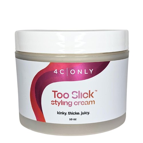 4C ONLY Too Slick Styling Cream 10 oz Jar - Salon Quality Curl Cream for Curly Hair, Hair Cream for Black Women and Men, Natural Hair Products