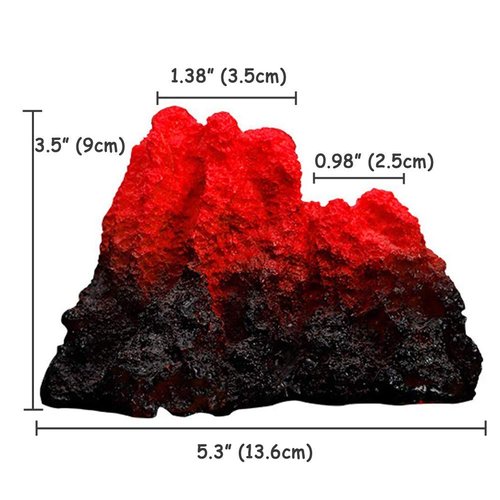 Tank Decoration Volcano Ornament Aquarium Decorations Volcanic Stone for Fish Tank (L)