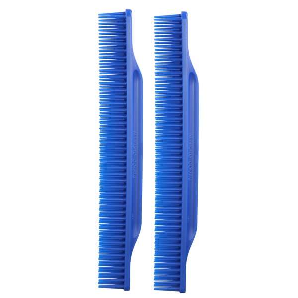 Allegro Combs #70 Wide Tooth Combs Defining Brush Comb 3-Row Wide Tooth For Curly Hair Comb For Women Curly Hair, Hair Stylists Hair Comb 2 Piece (Royal Blue)
