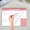 Weekly Planner Notepad - 7" x 10" Weekly Pad Organizers Habit Tracker Journal for Man & Women, 52 Sheets, 100gsm Paper, Undated Weekly To Do List Notepad with Your Life, Pink