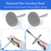 JIEYAO 2 Pcs Flat Nail Drill Bits With 4 Sandpaper Discs, Sanding Disc Nail Drill Bits, Electric Cuticle Drill Bit Foot File Replacement Head Foot Callus Remover Pedicure Supplies Sanding Bands(#107)