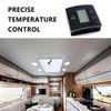 3316250.712 RV Single Zone Wall Thermostat, Manual Regulator RV Analog Thermostat Replacement with Backlight LCD Display, Micro Precise Temperature Control for Camper Conditioners (Black)