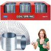 The Dreidel Company Silver Metal Coil Spring, Goody Bag Fillers, Party Favor for Kids, Variety of 2.4" (60mm) Individually Boxed (3-Pack)