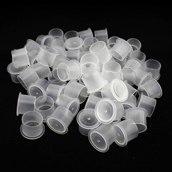 SOTICA Tattoo Ink Caps Cups, 1000PCS Disposable Tattoo Pigment Cups Plastic Microblading Ink Cups with Base for Tattoo Supplies Tattoo Ink Tattoo Kits Eyebrow Microblading Tools (Mixed 1000pcs)