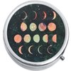 Phases of The Moon Medicine Vitamin Pill Box - Portable Pillbox case fits in Purse or Pocket