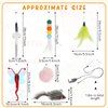 8 Pcs Doorway Cat Toys Indoor Feather Cat Toys Door Hanger Cat Toys Interactive Hanging Cat Toys Dragonfly Little Mouse Toys Retractable Cat Teaser Toys Kitten Toys for Play, 6 Styles (Cute Style)