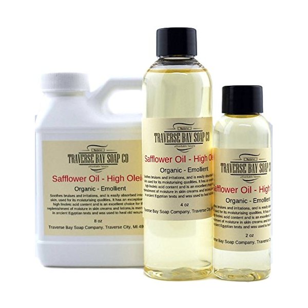 Safflower Oil, High Oleic, 8 oz, Soap Making, Lotion, Creams, Massage Oil, Bath, Beauty,