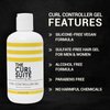The Curl Suite Curl Controller Gel for Unisex - Long-Lasting Curly Hair Gel, Perfect Curl Styling Gel, Curl Gel for Curly, Coily, and Wavy Hair (8 Oz)