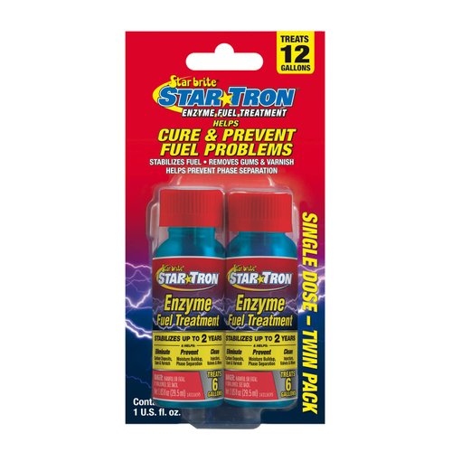 STAR BRITE Star Tron Enzyme Fuel Treatment SEF Gasoline Formula - 1 oz. Treats 6 Gallons - 1 OZ Twin Pack (14301)